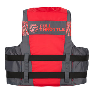 Full Throttle Adult Nylon Life Jacket - 2X/4X - Red/Black [112200-100-080-26]