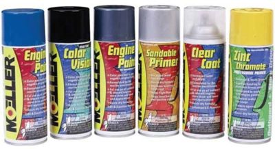 Moeller 25454 Engine Spray Paint, Johnson/Evinrude Light Blue Metallic 78-87