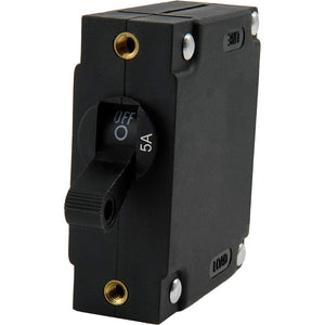 Egis A Series Black Toggle Panel Mount Circuit Breaker - Single Pole 5A [3211-05]