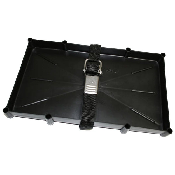 T-H Marine 27 Series Battery Holder Tray w/Stainless Buckled Strap [NBH-27-SSC-DP]