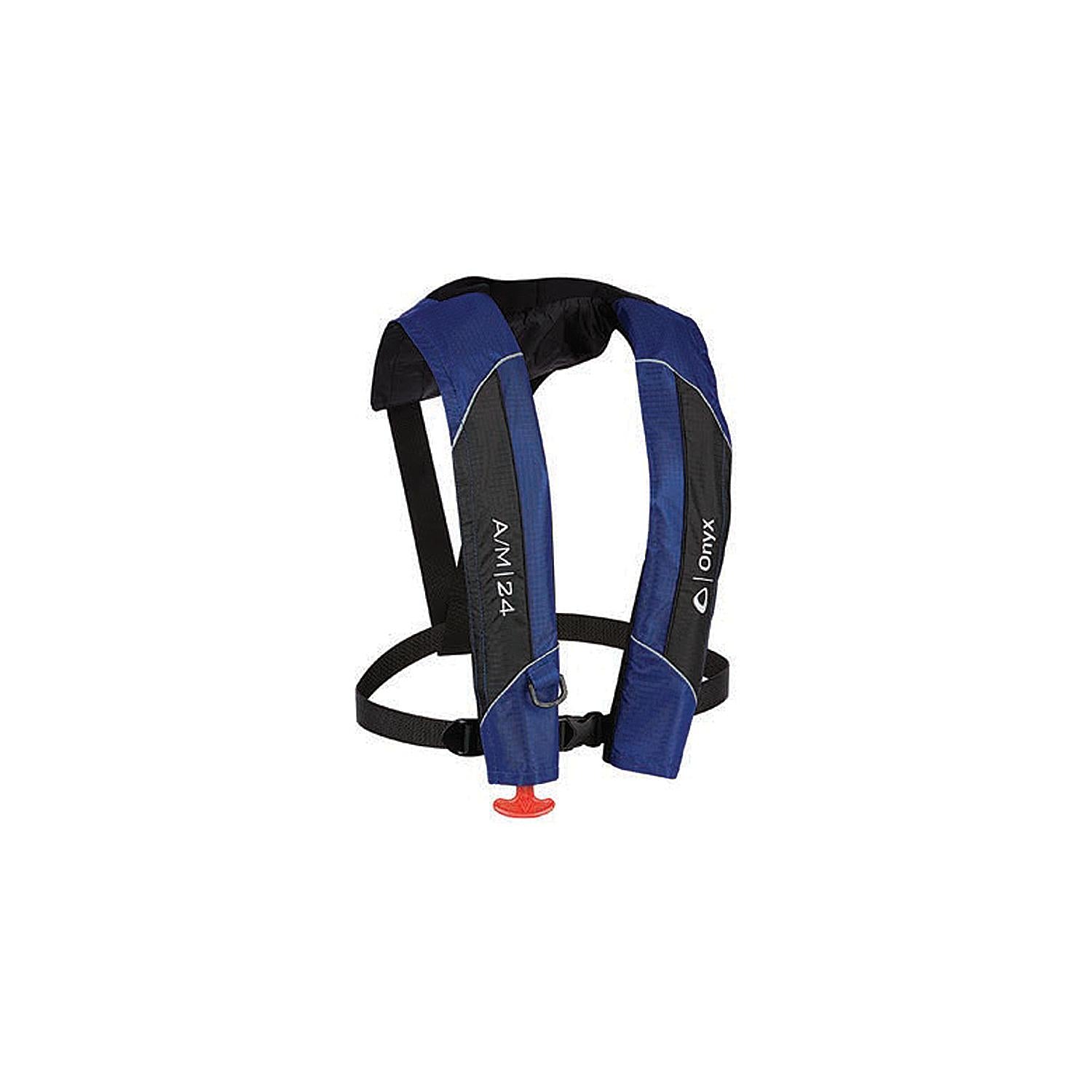 Full Throttle 132000-500-004-15 Onyx 13200050000415 A/M-24 Automatic/Manual Inflatable Life Jacket, Blue