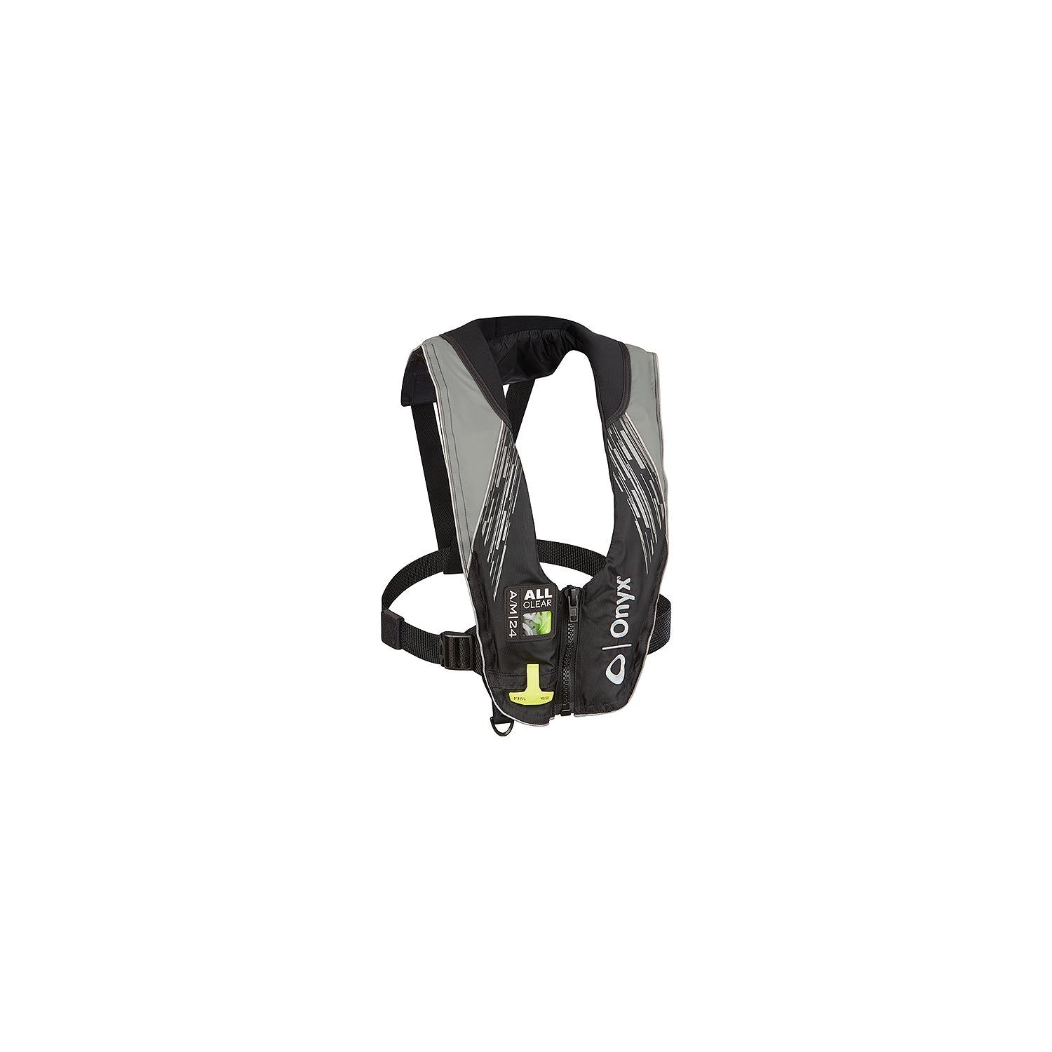 Full Throttle 132200-701-004-21 Onyx 13220070100421 A/M-24 All-ClearÂ® Auto/Manual Inflatable Life Jacket, Grey