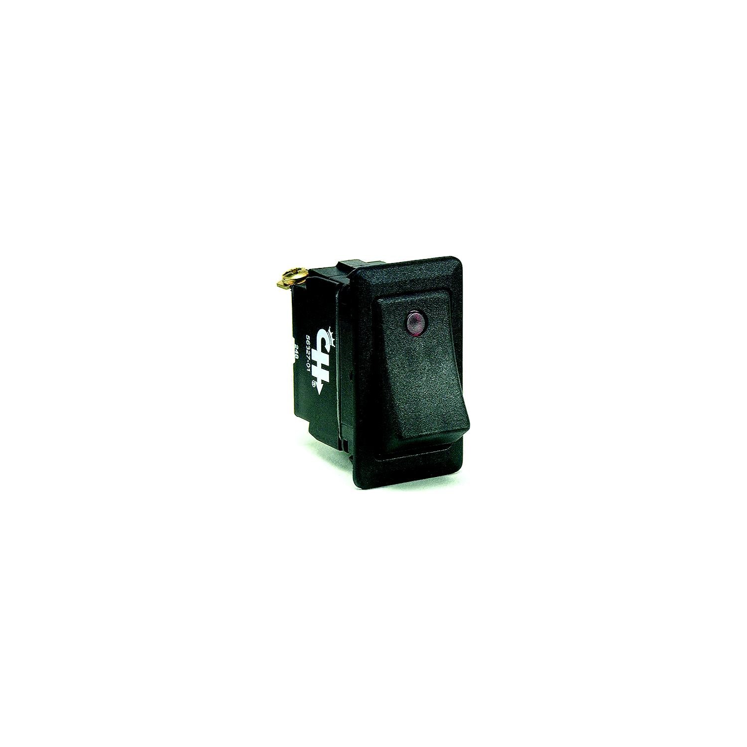Cole Hersee 56327-01-BP 5632701BP Weather Resistant Rocker Switch w/Dependent Pilot Lights, On/Off, SPST