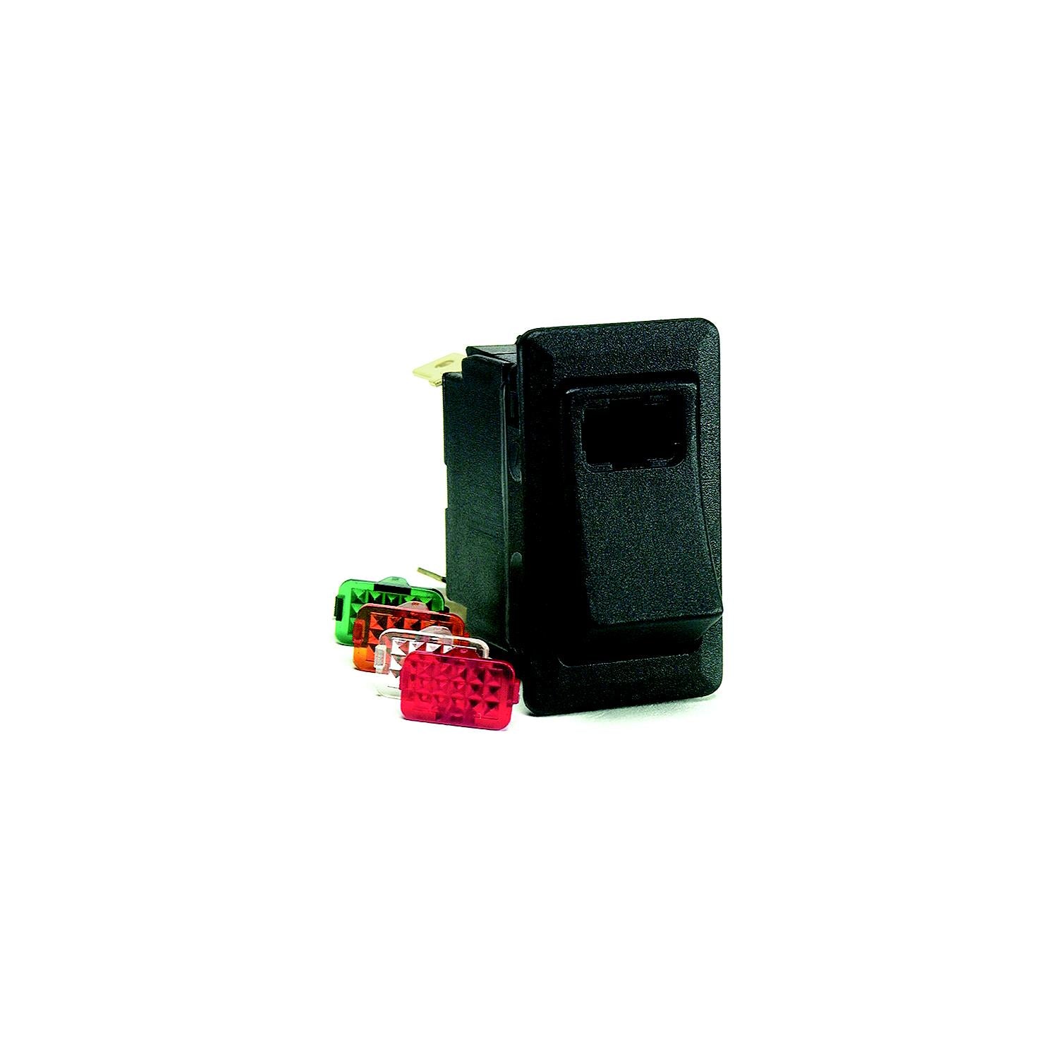 Cole Hersee 58328-101-BP 58328101BP Weather Resistant Rocker Switch w/Dependent Pilot Lights, Off/On (2-3), SPST