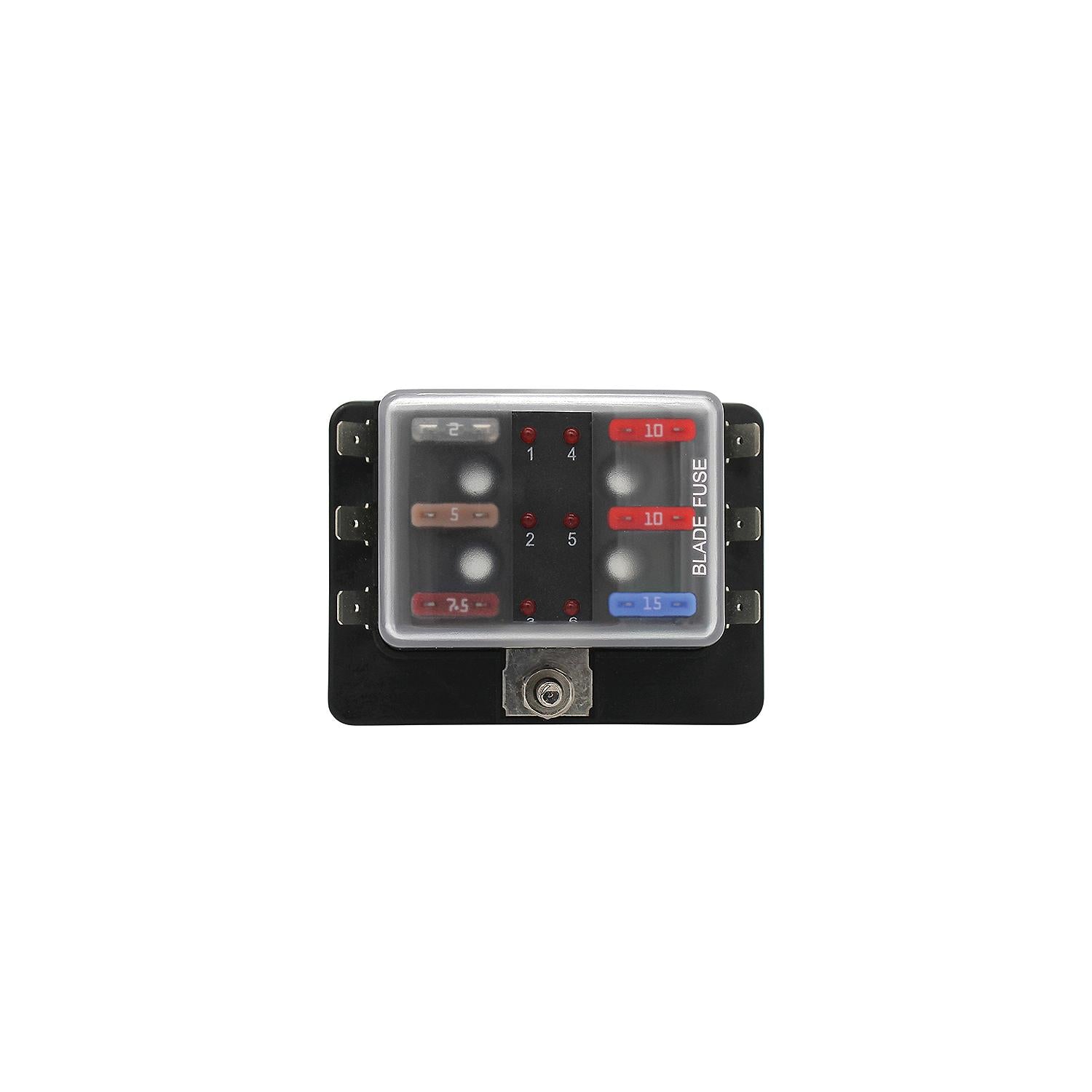 Cole Hersee 880022-BP 880022BP SD ATO Fuse Block, 6-Gang