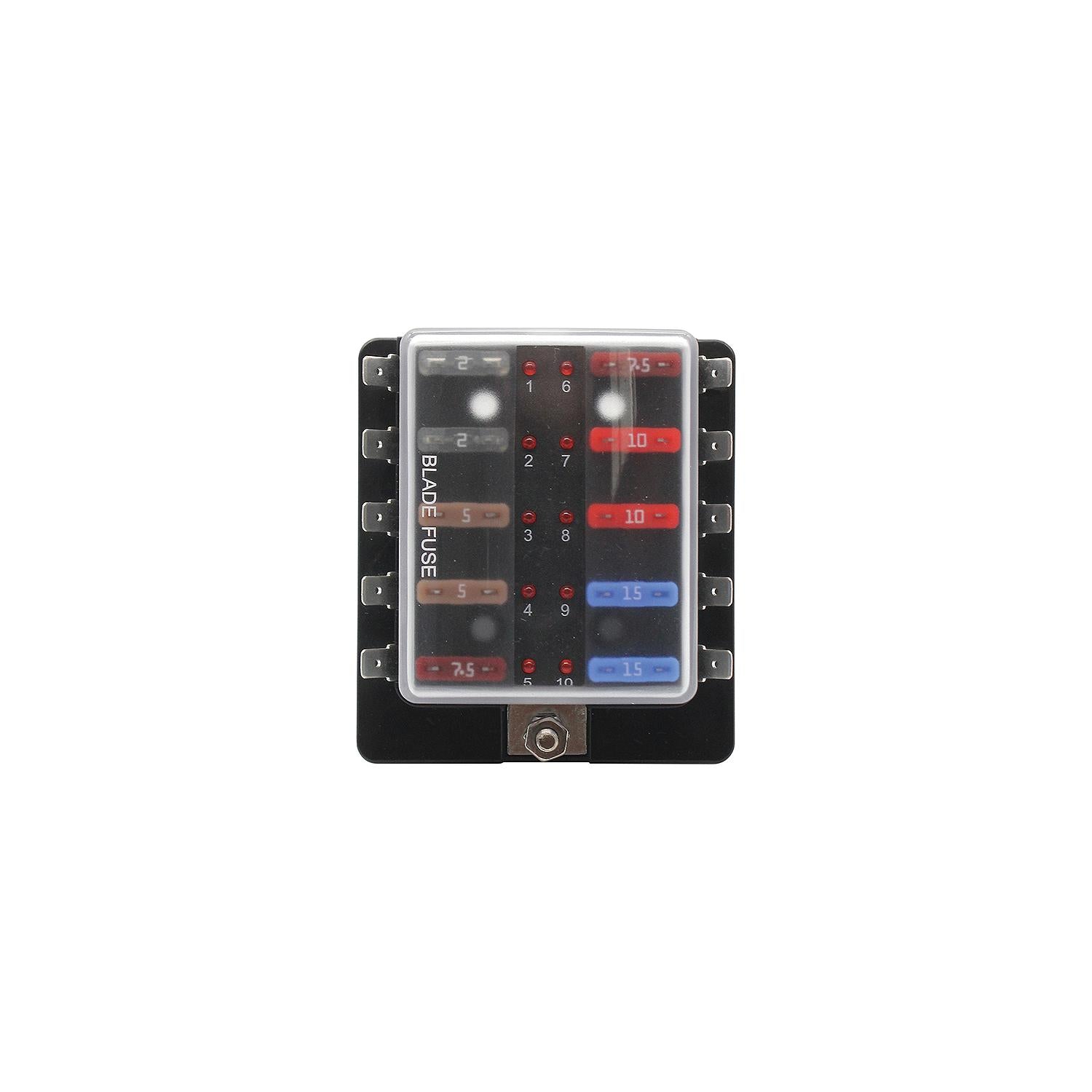Cole Hersee 880023-BP 880023BP SD ATO Fuse Block, 10-Gang