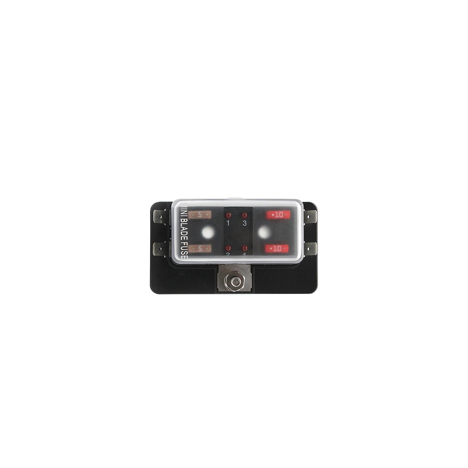 Cole Hersee 880024-BP 880024BP SD MINI Fuse Block, 4-Gang