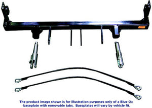 Blue Ox BX1118 Standard Tab RV Tow Baseplates for 2002-2004 Jeep Wrangler (Includes Sport)