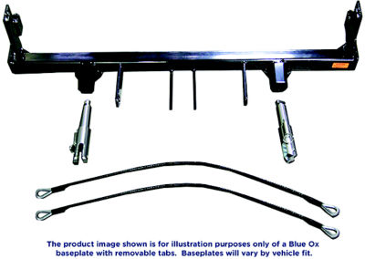 Blue Ox BX1118 Standard Tab RV Tow Baseplates for 2002-2004 Jeep Wrangler (Includes Sport)