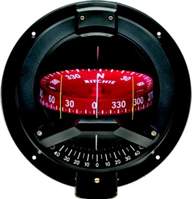 Ritchie Navigation BN-202 Navigator Compass, Bulkhead Mount, Combi Dial, Black