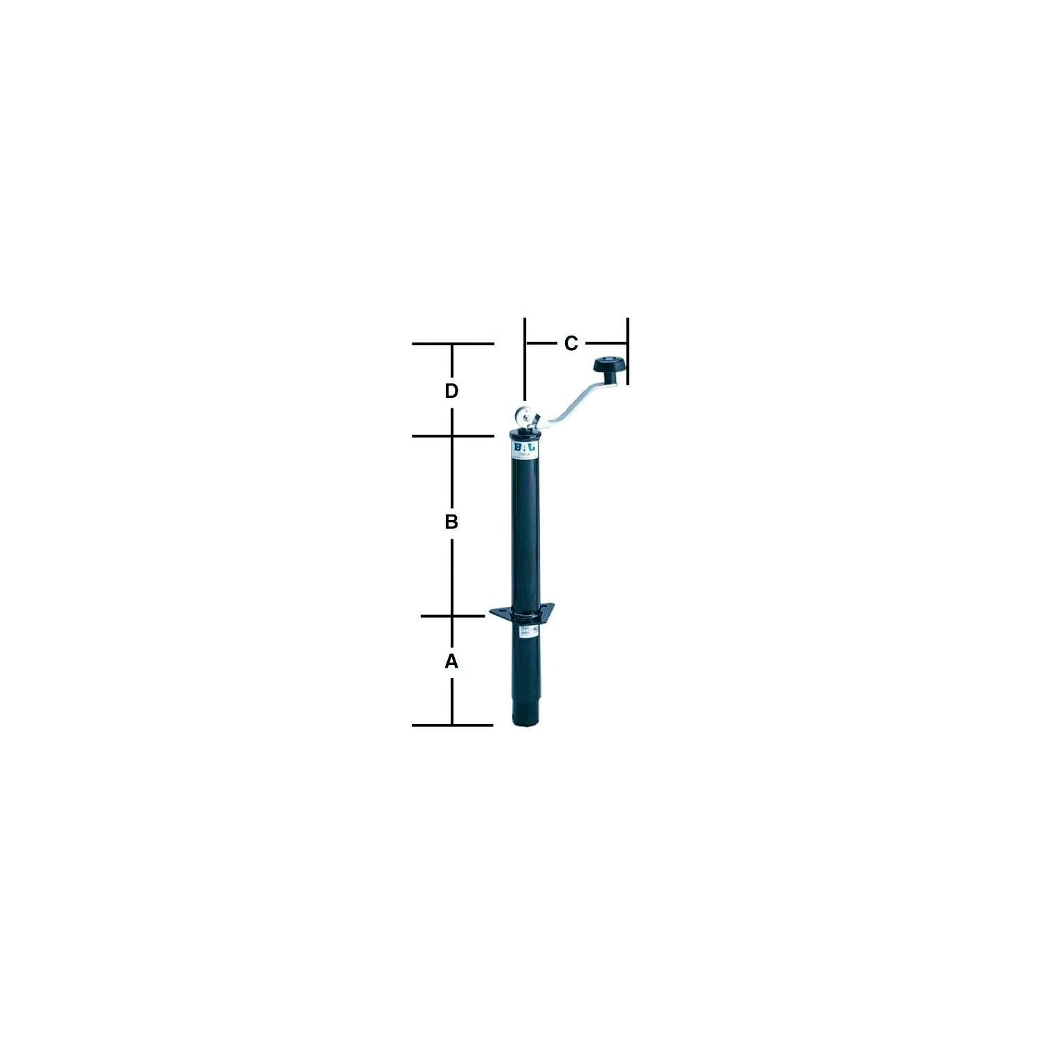 Bal Products 29033B 29033Bl Top Wind A-Frame Screw 5,000 lb Capacity Tongue Jack for RV Trailers