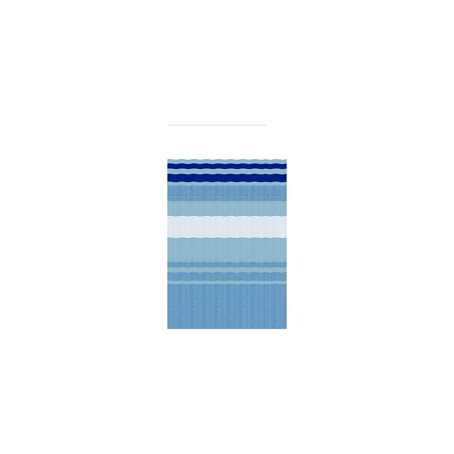 Powerwinch JU148E00 Carefree 1-Piece Standard Vinyl Awning Replacement Fabric, 14', Ocean Blue Fade on Both Sides, White Weatherguard