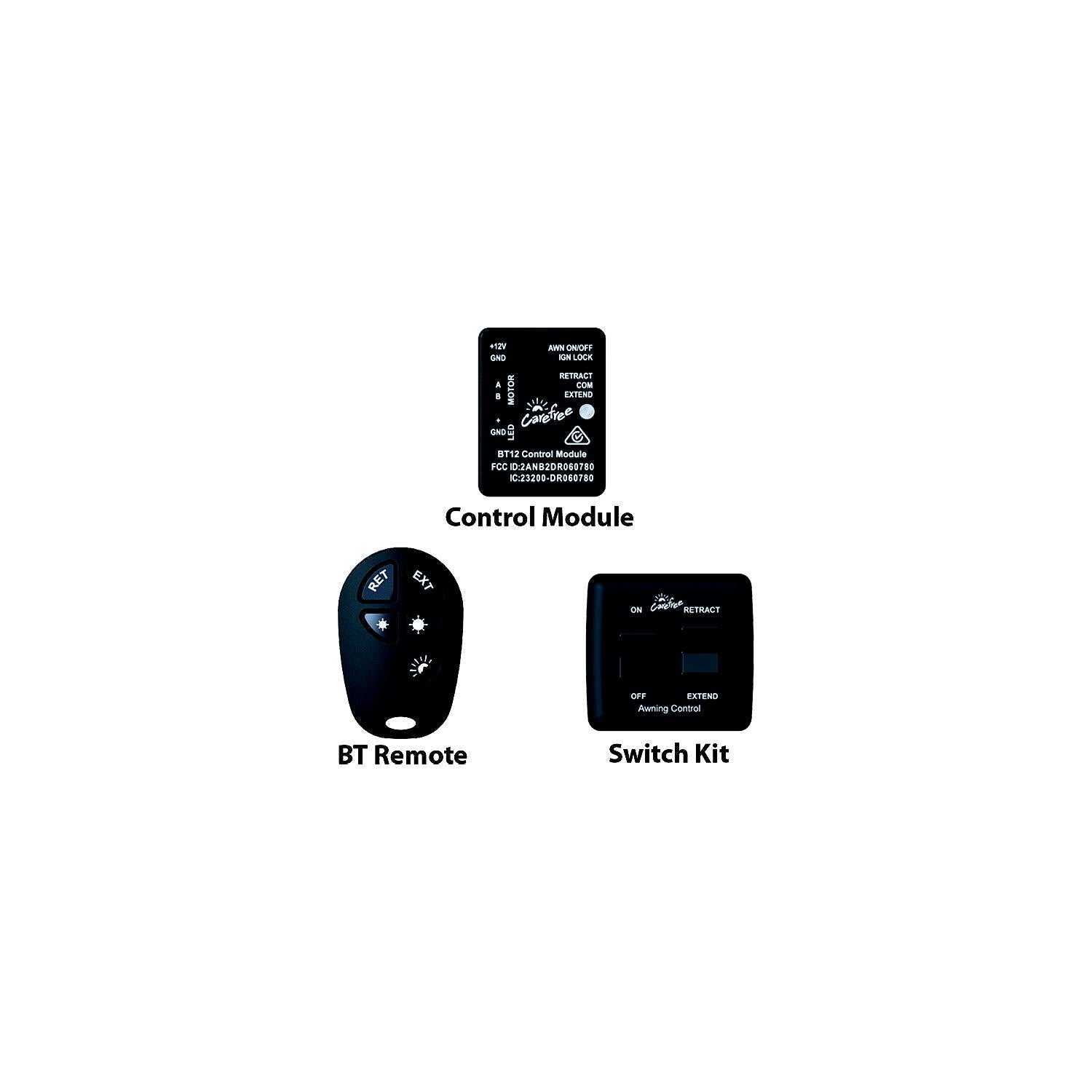 Powerwinch 901600 Carefree Connects Wireless Awning Control System, Module,12V Switch, BT Remote