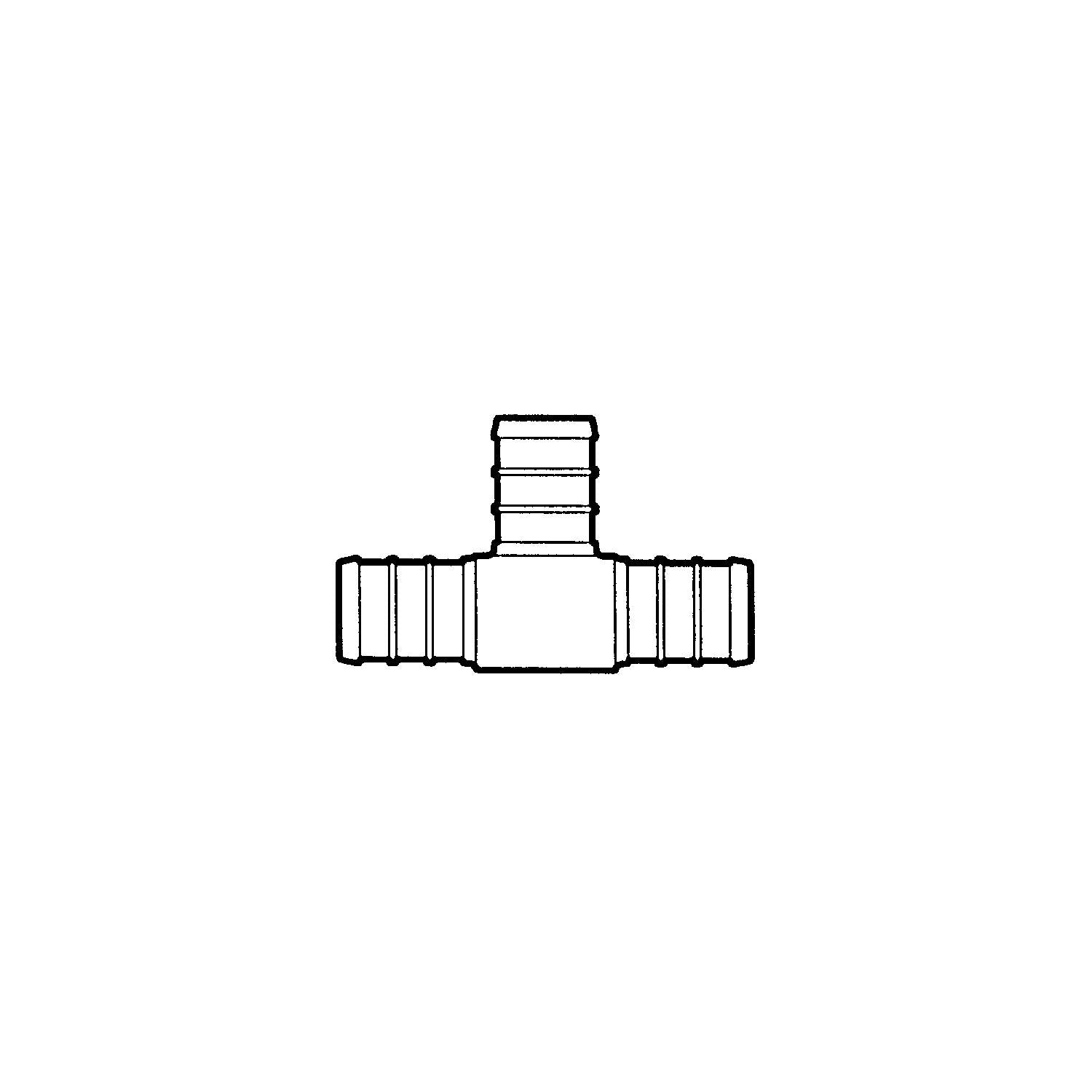 Bristol Products 49UTT333 QestPEX Tee, 1/2