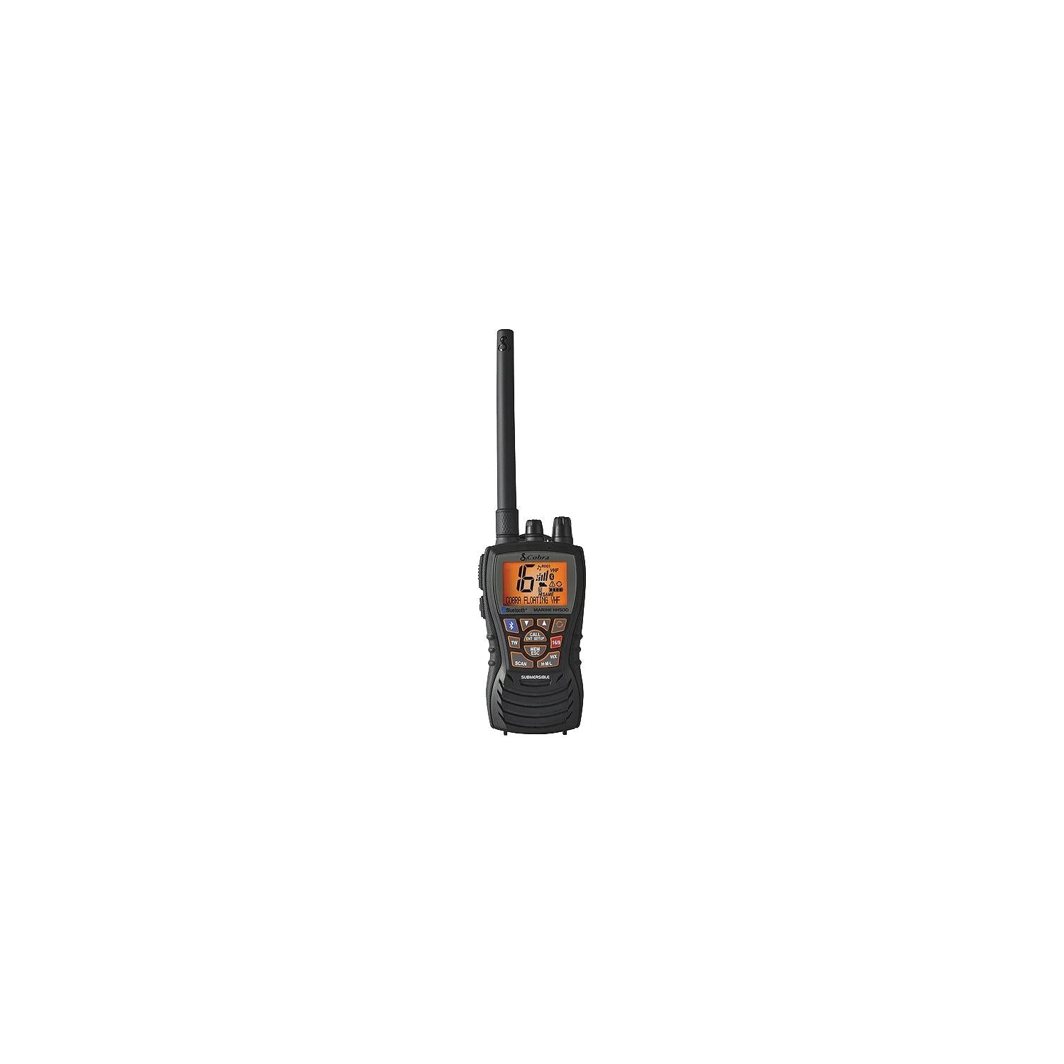 Cobra Electronics MRHH500FLTBT Marine 6 Watt Floating Handheld VHF Radio with Bluetooth