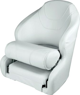 Wise Seating 3315-1774 Baja Series Bucket Seat w/Bolster, Brite White / Grey Dark Red