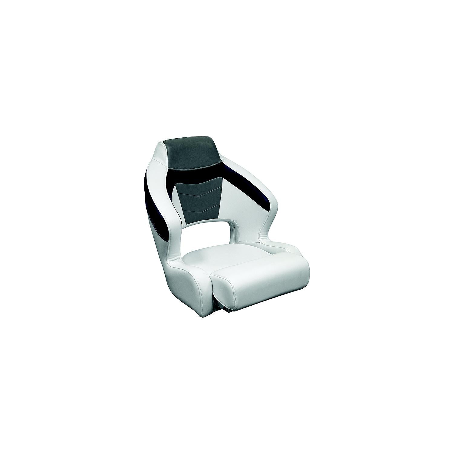 Wise Seating 3338-1773 33381773 Baja XL Bucket Seat w/ Flip Up Bolster, Brite White/Grey/Midnight