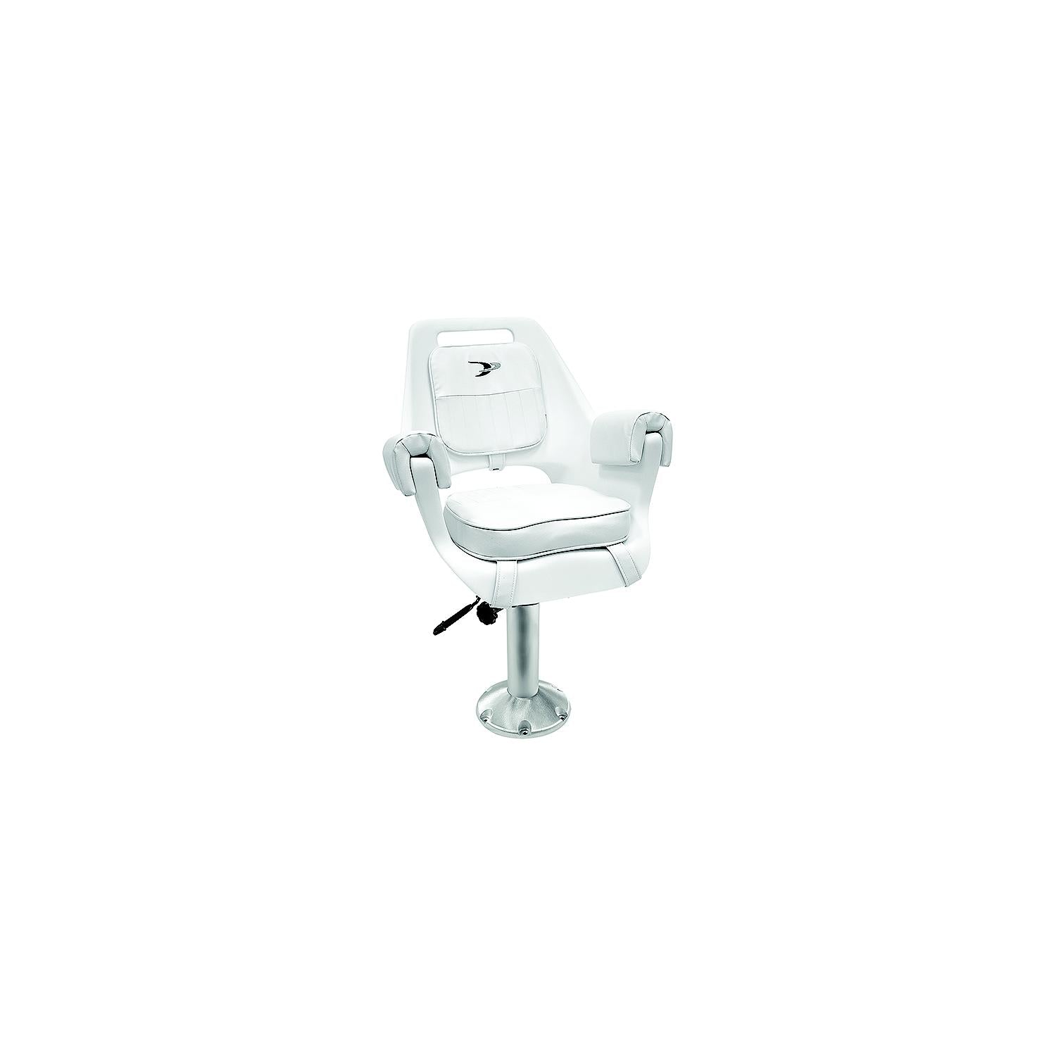 Wise Seating 8WD007-710 Deluxe Pilot Chair w/Padded Arm Rests & Cushions, White