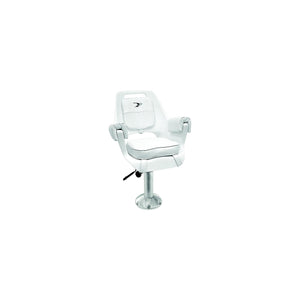 Wise Seating 8WD007-710 Deluxe Pilot Chair w/Padded Arm Rests & Cushions, White
