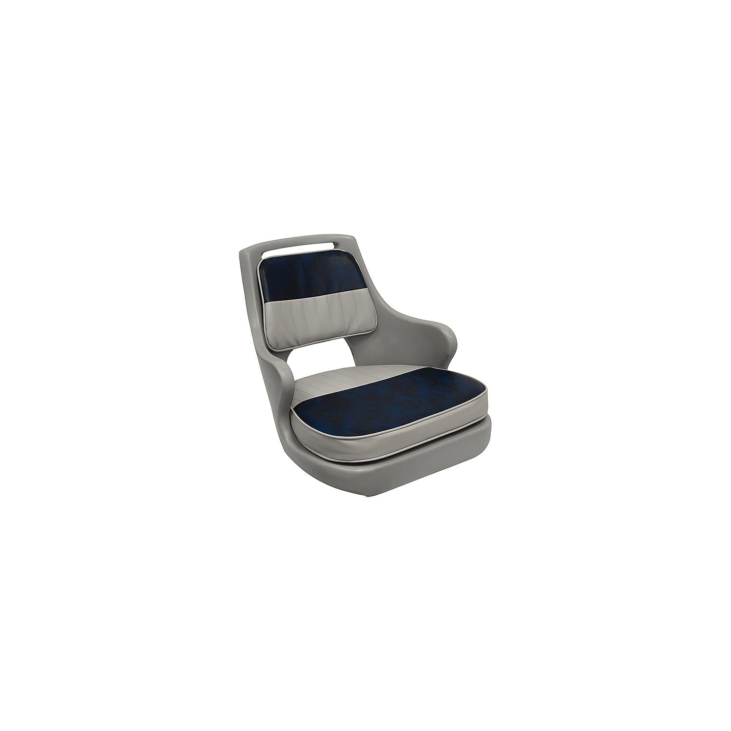 Wise Seating 8WD015-3-660 8WD0153660 Freshwater Bucket Seat W/Cushions, Gray/Navy - Gray Shell