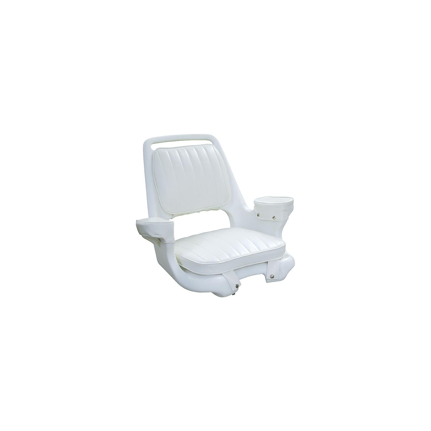 Wise Seating 8WD1007-3-710 Captain's Chair Package With Chair, Cushion Set and Mounting Plate - White