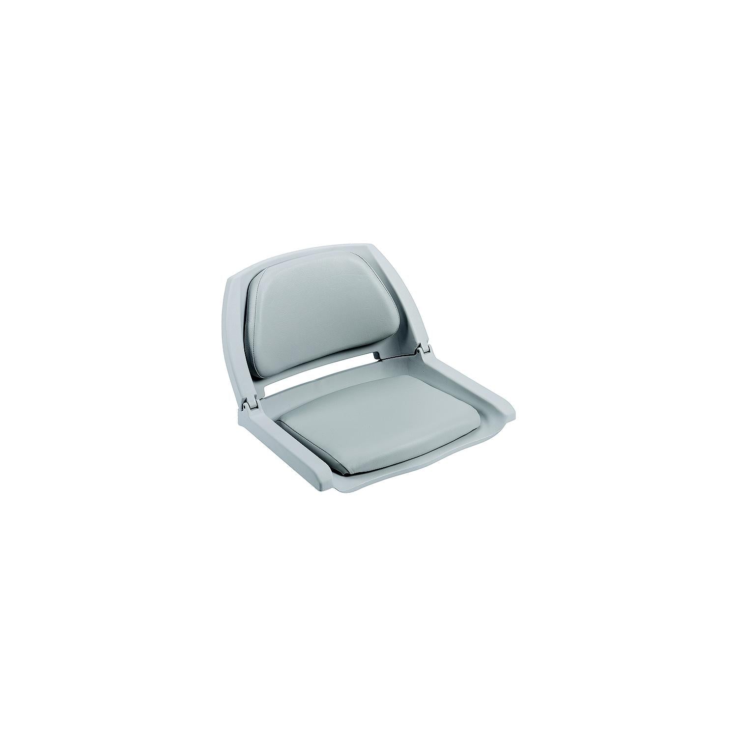 Wise Seating 8WD139LS-717 8WD139LS717 Deluxe Molded Plastic Fold-Down Seat w/Cushions, Gray/Gray