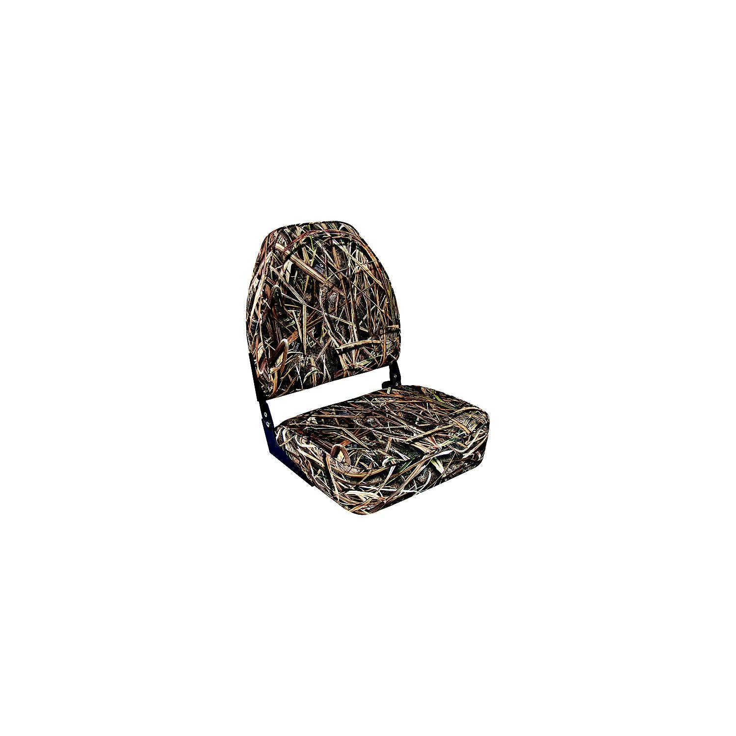 Wise Seating 8WD617PLS-728 8WD617PLS728 Camouflage High-Back Fold-Down Seat, Mossy Oak Shadowgrass Blades