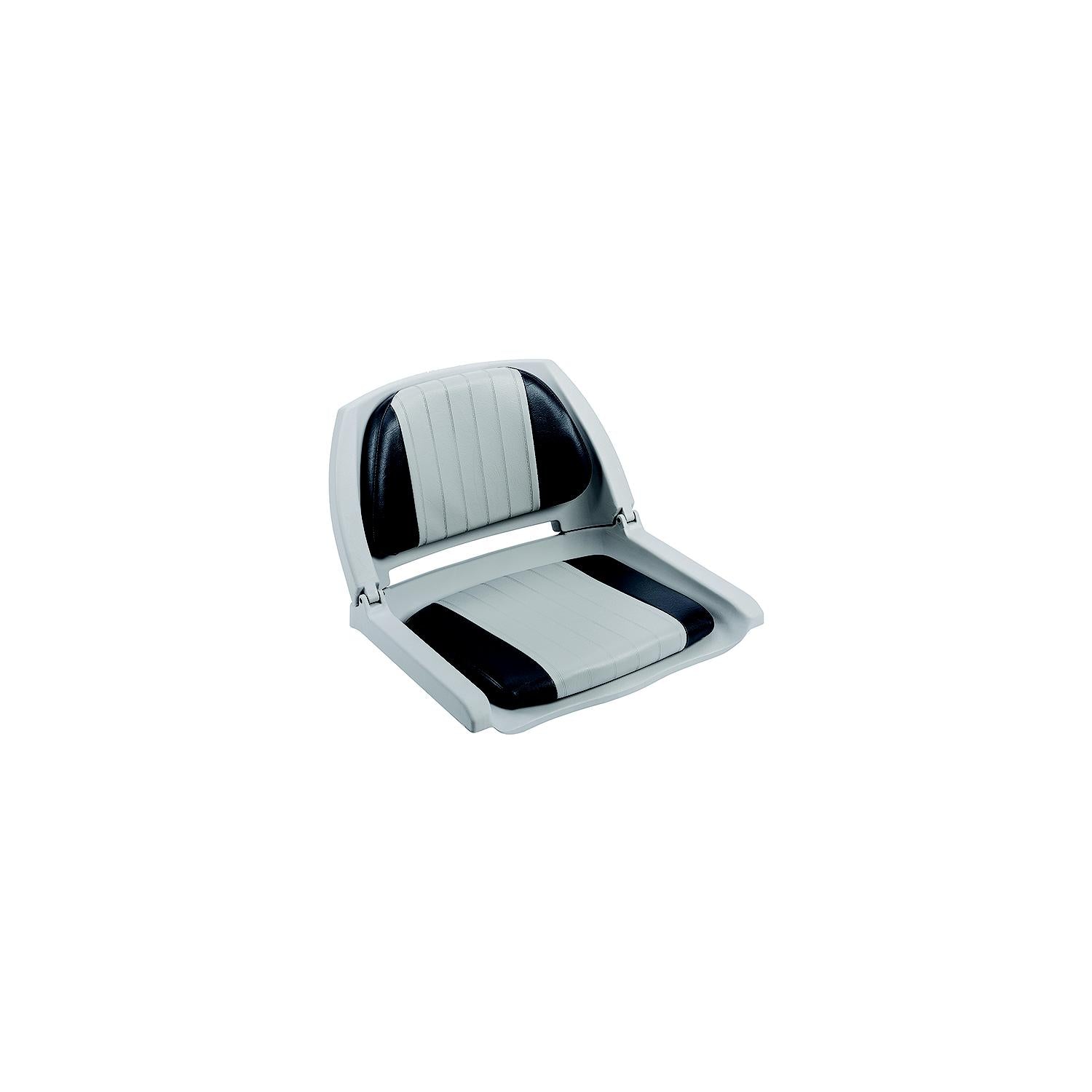 Wise Seating WD139LS012 Deluxe Molded Plastic Fold-Down Seat w/Cushions, Gray/ Charcoal Cushion
