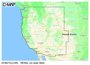 Lowrance M-NA-Y211-MS C-Map MNAY211MS Reveal Chart, US Lakes West