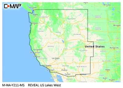 Lowrance M-NA-Y211-MS C-Map MNAY211MS Reveal Chart, US Lakes West