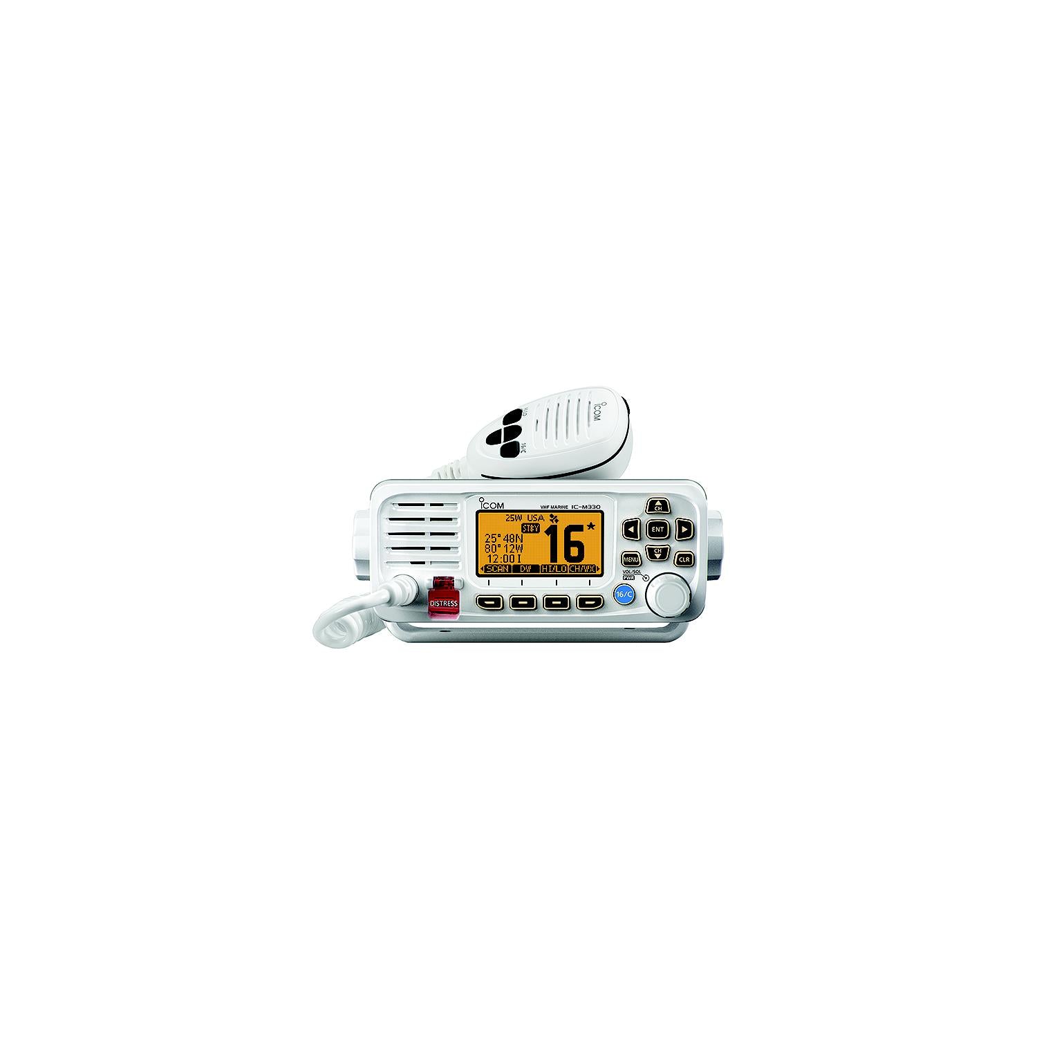 Icom M330 WHITE M33061 Ultra Compact VHF Marine Fixed Mount, White