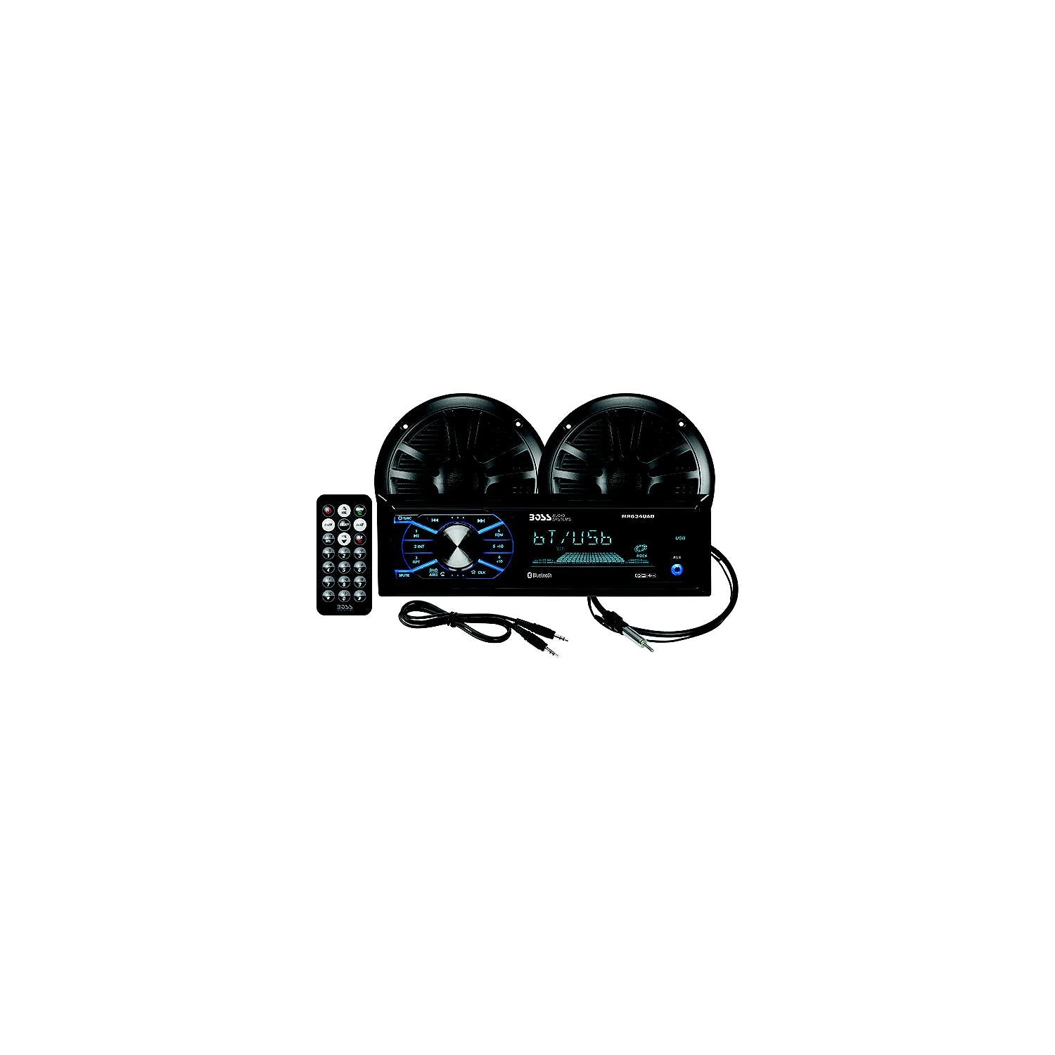 Boss Audio Systems MCBK634B6 Bluetooth Weatherproof Marine Receiver Package w/ 1 pair of 6.5