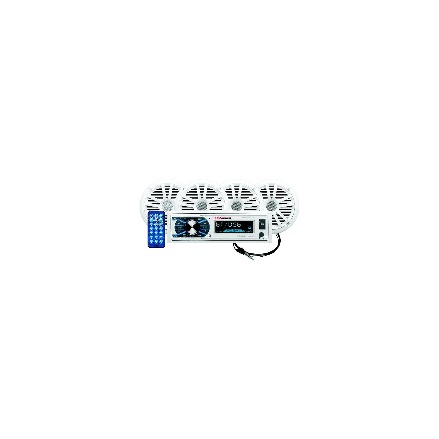 Boss Audio Systems MCK632WB.64 MCK632WB64 Single-DIN AM/FM Receiver w/ 2 Pair 6.5