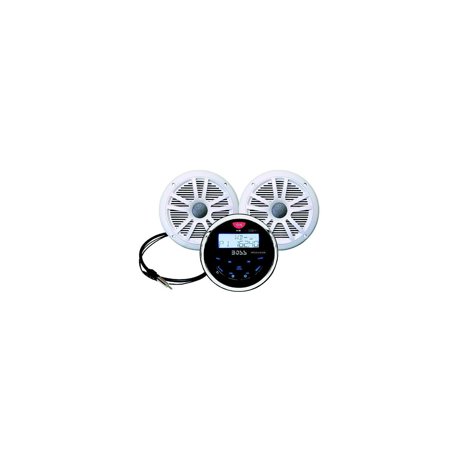 Boss Audio Systems MCKGB350W.6 MCKGB350W6 BluetoothÂ® Black In-Dash Gauge Receiver Package w/ 6-1/2