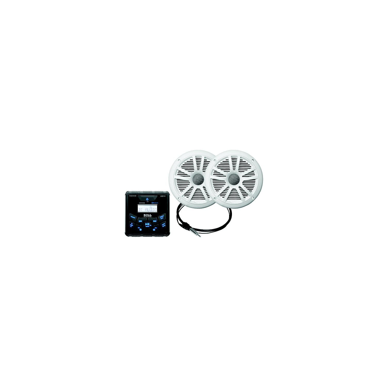 Boss Audio Systems MCKGB450W6 BluetoothÂ® In-Dash Marine Gauge Receiver W/ 6-1/2