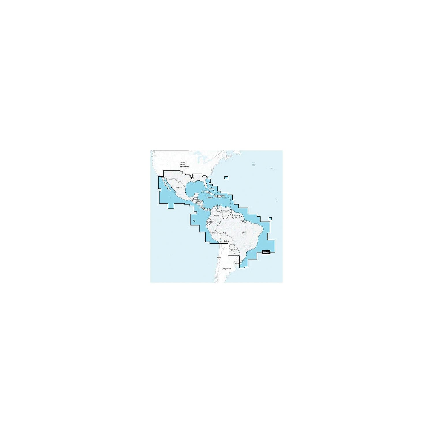 Navionics 010-C1364-30 010C136430 Navionics+ Cartography, Mexico, Caribbean to Brazil