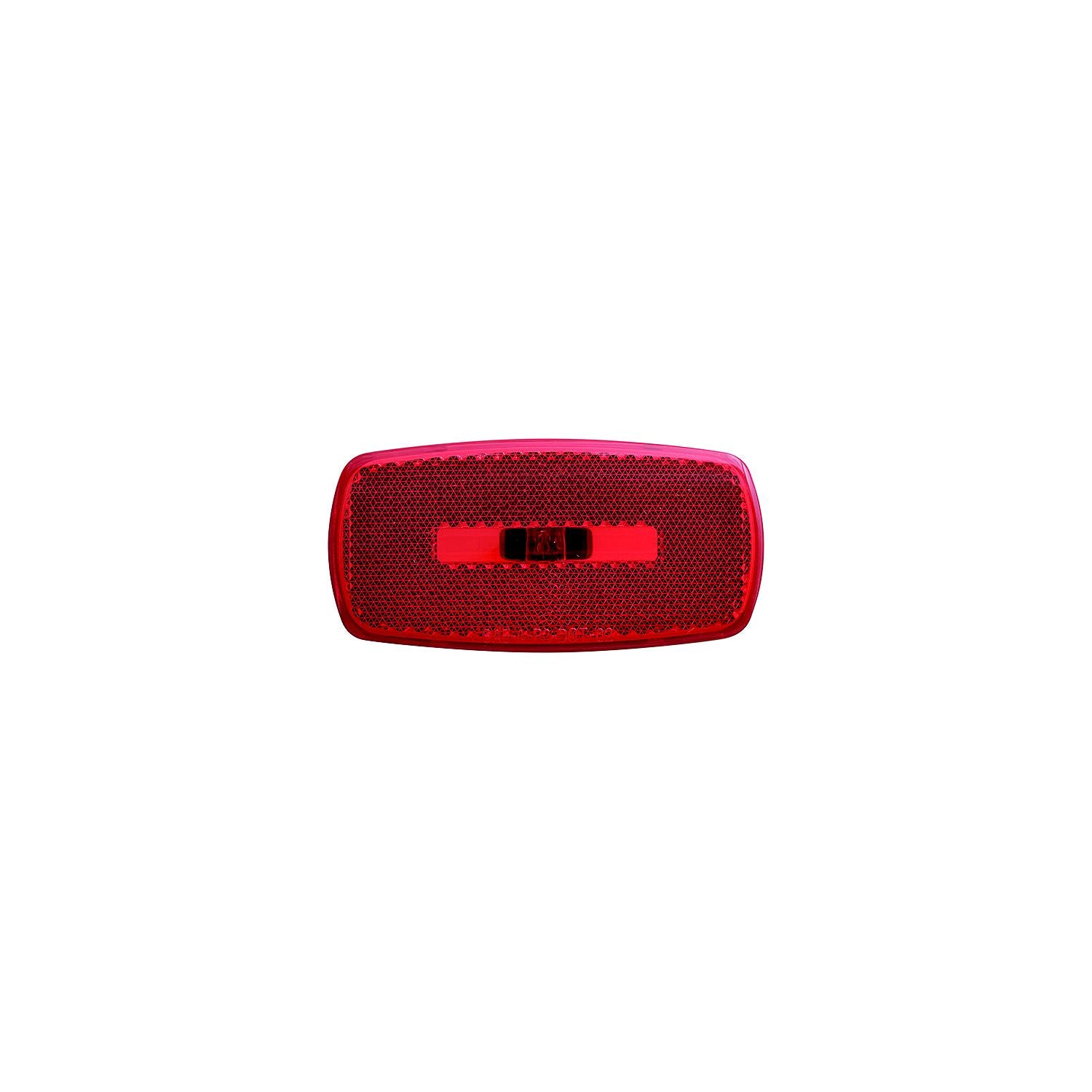 Optronics MC32RBP Surface Mount Marker/ Clearance Lights w/Reflex, White Base, Red Lens
