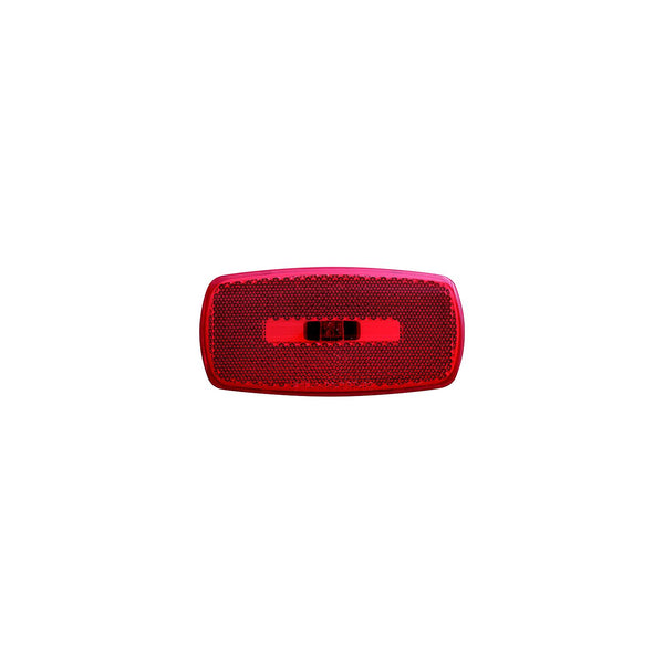 Optronics MC32RBP Surface Mount Marker/ Clearance Lights w/Reflex, White Base, Red Lens