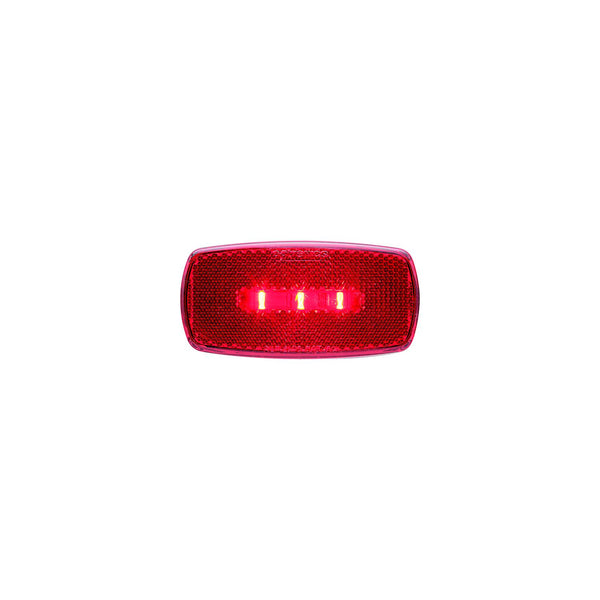 Optronics MCL32RBBP Surface Mount LED Marker/ Clearance Light w/Reflex, Black Base, Red Lens