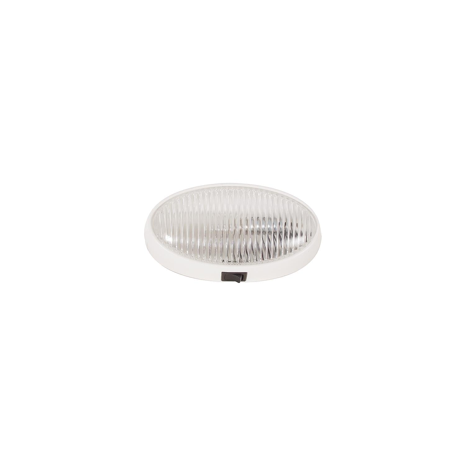 Optronics RVPL7CP Oval Porch/ Utility Lights, White w/Switch