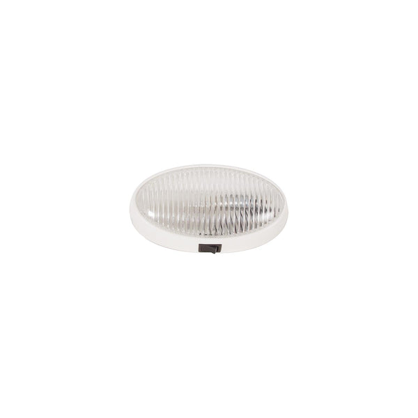 Optronics RVPL7CP Oval Porch/ Utility Lights, White w/Switch