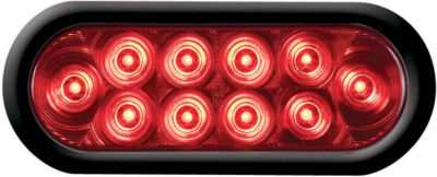 Optronics STL72RK Waterproof Stop & Turn LED Oval Tail Light Kit, Polycarbonate Lens Housing