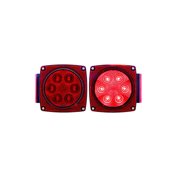 Optronics TLL-90RK TLL90RK Under 80" Waterproof LED Trailer Light Set | Includes STL8RB STL9RB & Mounting Hardware
