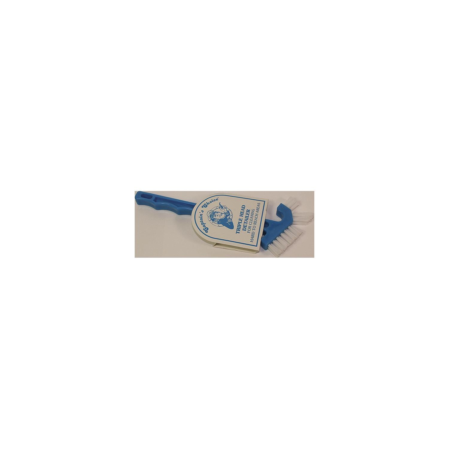 Captain's Choice ICM-288 Triple Head Detail Scrub Brush