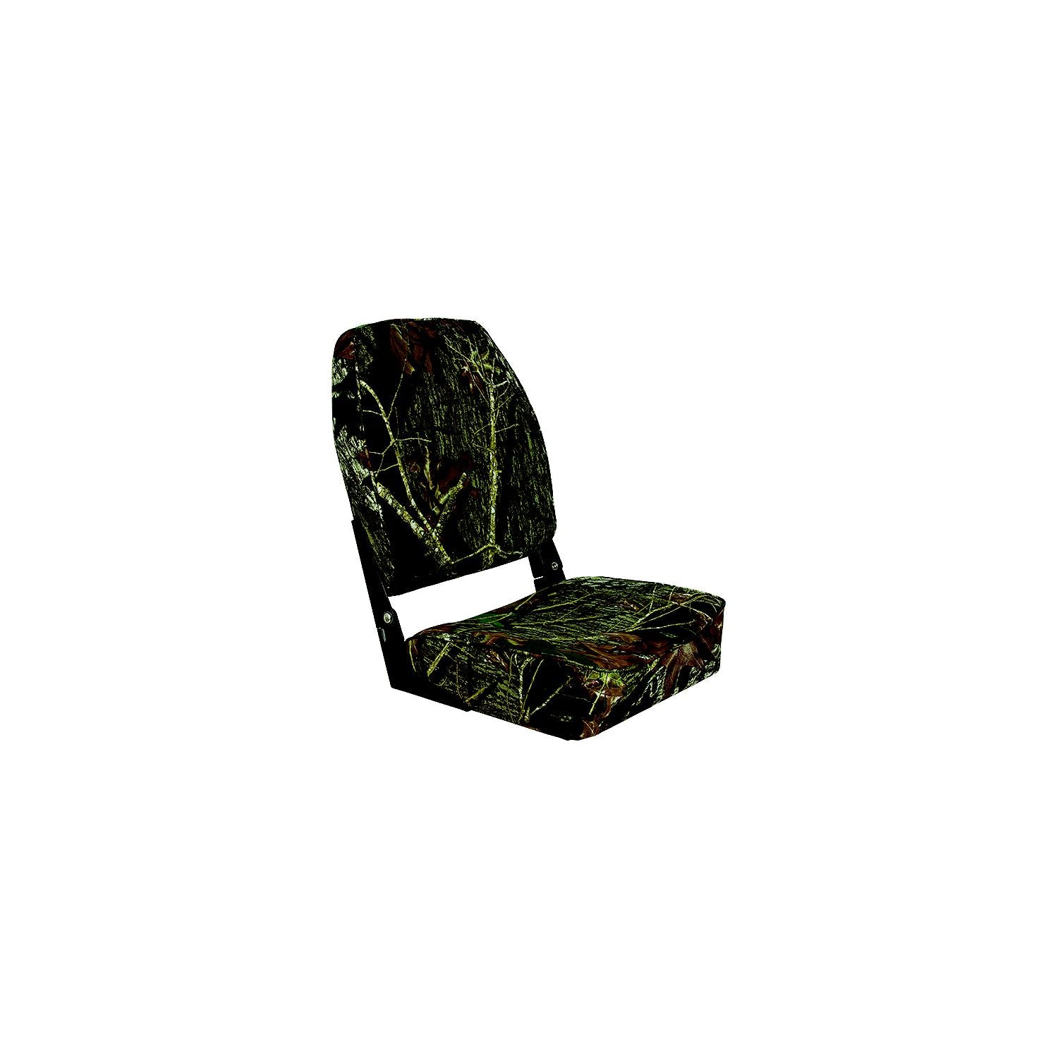 Springfield Marine 1040646 High Back Folding Seat, Mossy Oak Break-Up