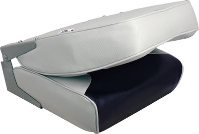 Springfield Marine 1040661 Economy Folding High Back Seat Gray & Blue