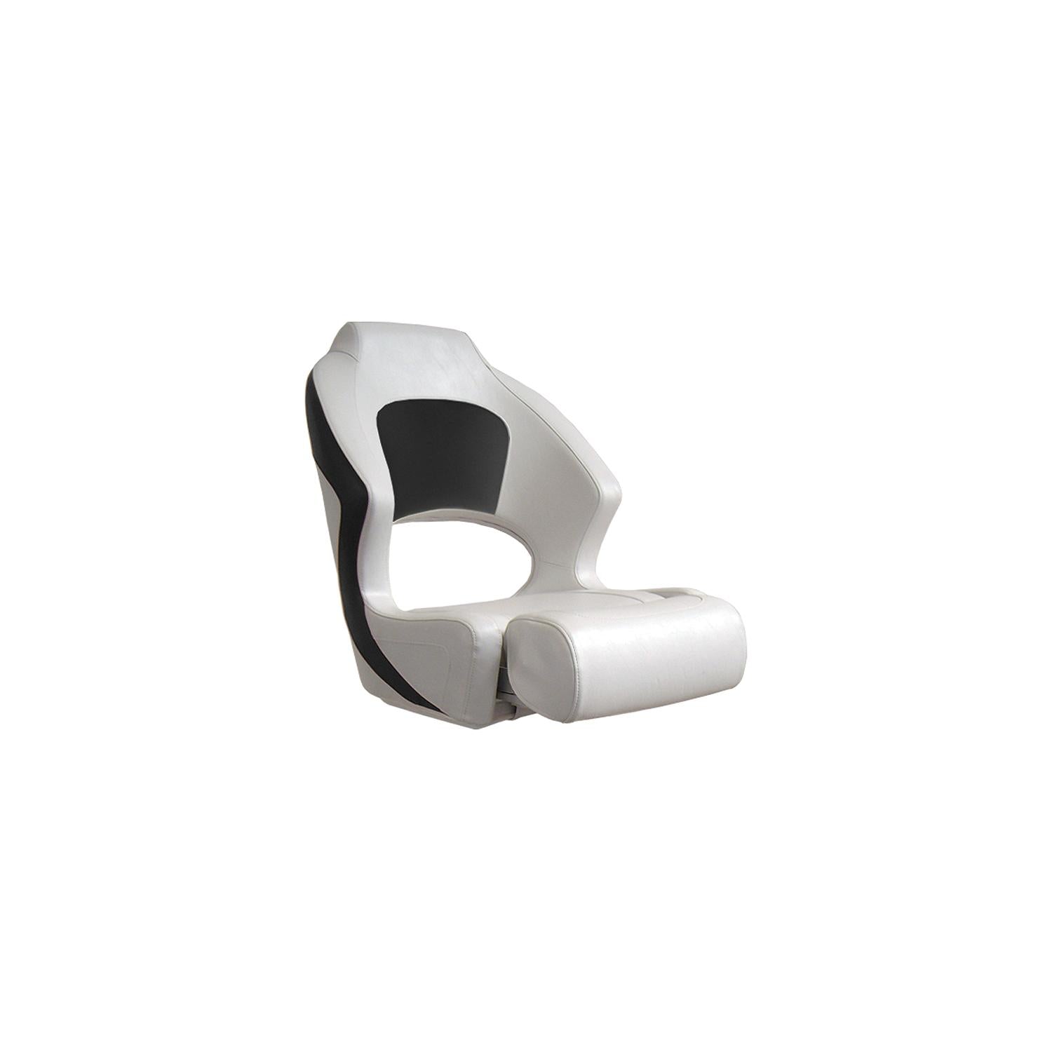Springfield Marine 1043253 Deluxe Sport Flip Up Seat, White/Charcoal