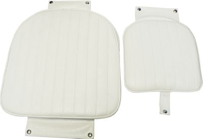 Springfield Marine 1001408-L Admiral Fixed Height Chair Package, White (Includes Seat With Low Profile Armrest, No Cushions, Pedestal
