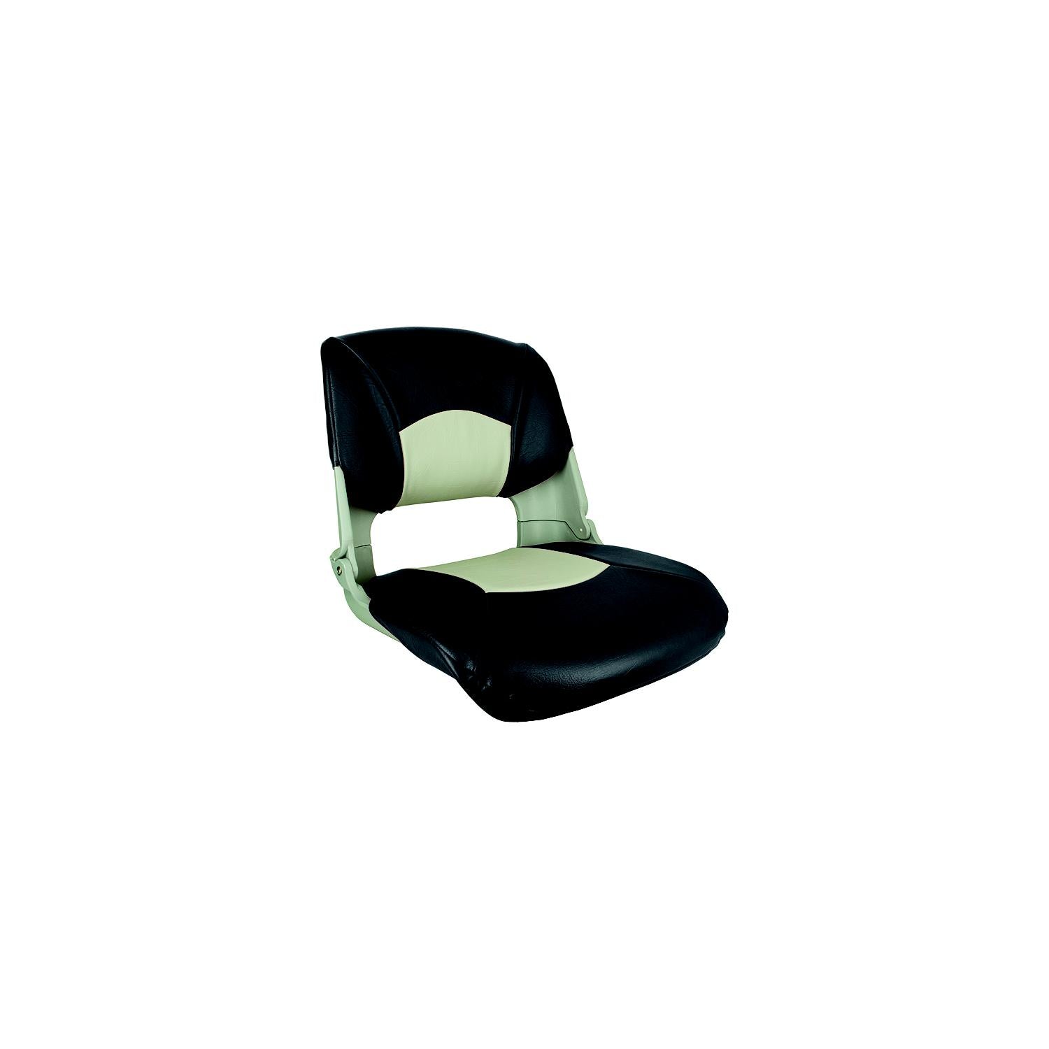 Springfield Marine 1061017 Skipper Seat With Cushions, Charcoal/Gray/Gray Shell