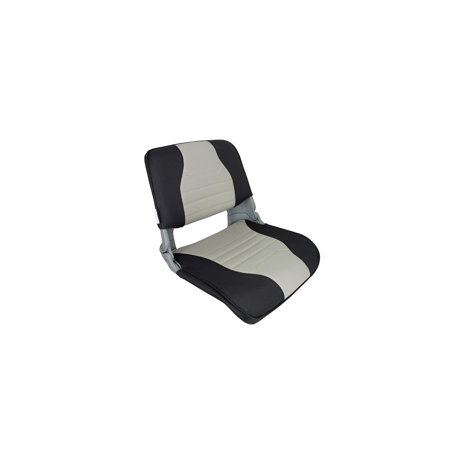 Springfield Marine 1061057 Skipper Seat With Cushions, Deluxe Charcoal/Gray/Gray Shell